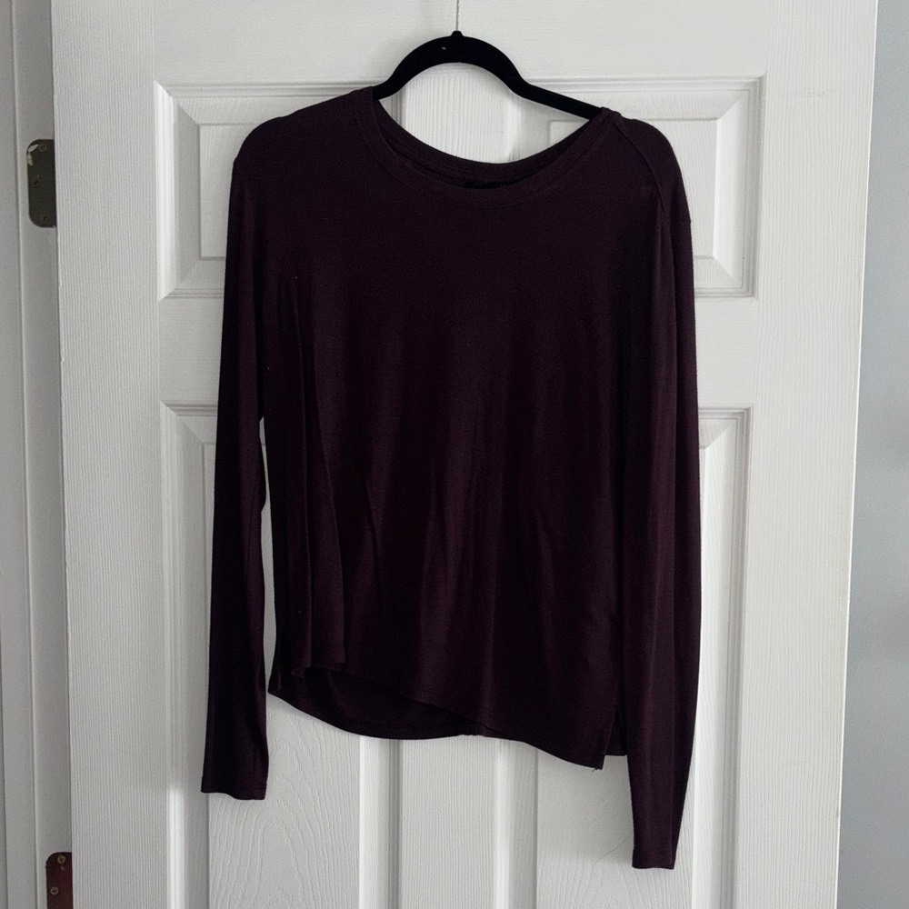 Athleta Dark Purple Long Sleeve Tee
